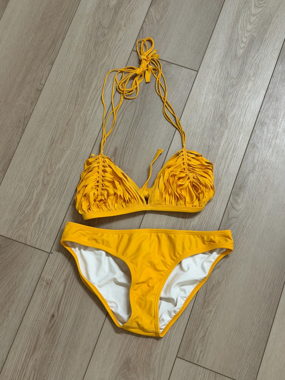 VENUS Marigold Bikini Set with Ruched Detail